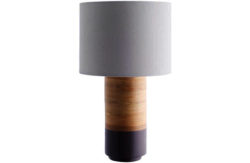 Habitat Tub Grey Spun Bamboo Table Lamp.